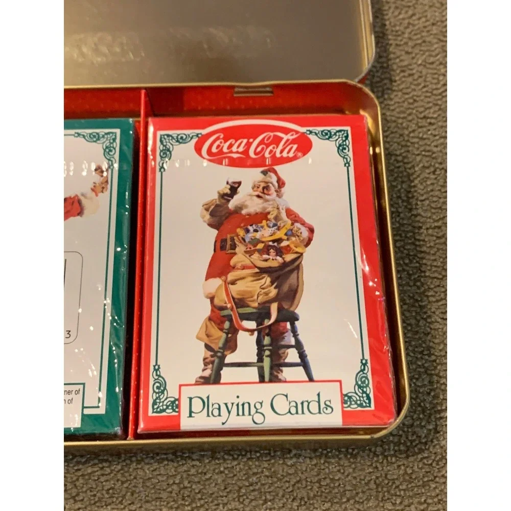 Collectible Coca-Cola Nostalgia Playing Cards with Tin Dual Deck (TD)